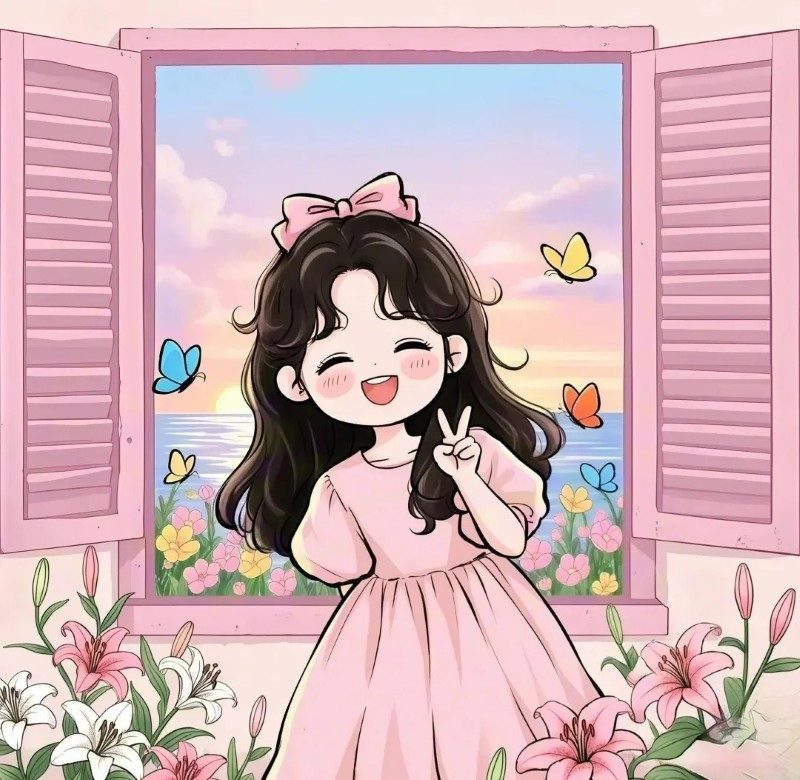 cartoon cute girl pics
