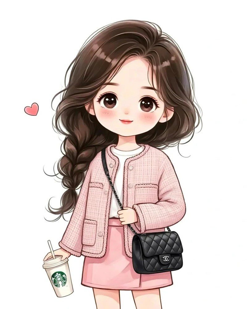cartoon girl dp for whatsapp
