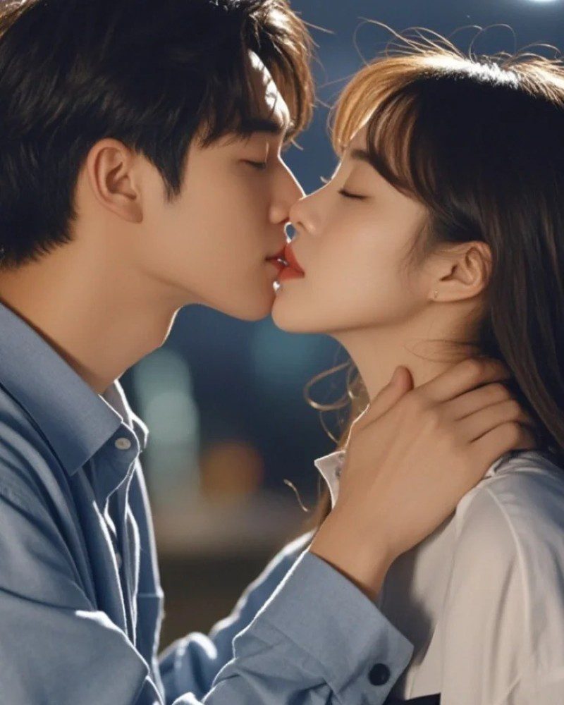 couple kiss pic 2