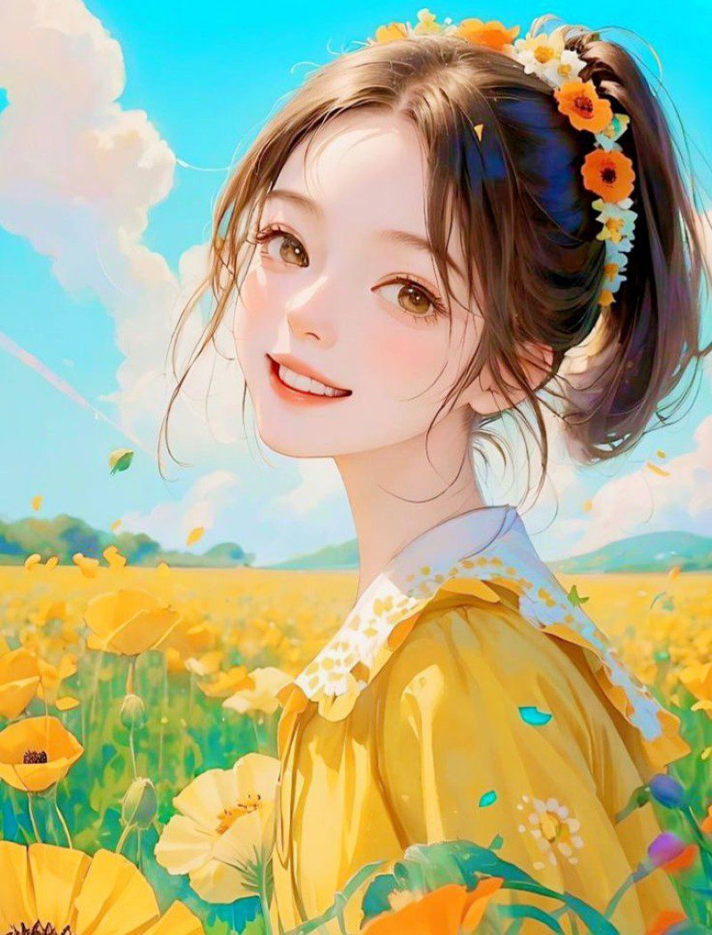 cute cartoon dp for girls