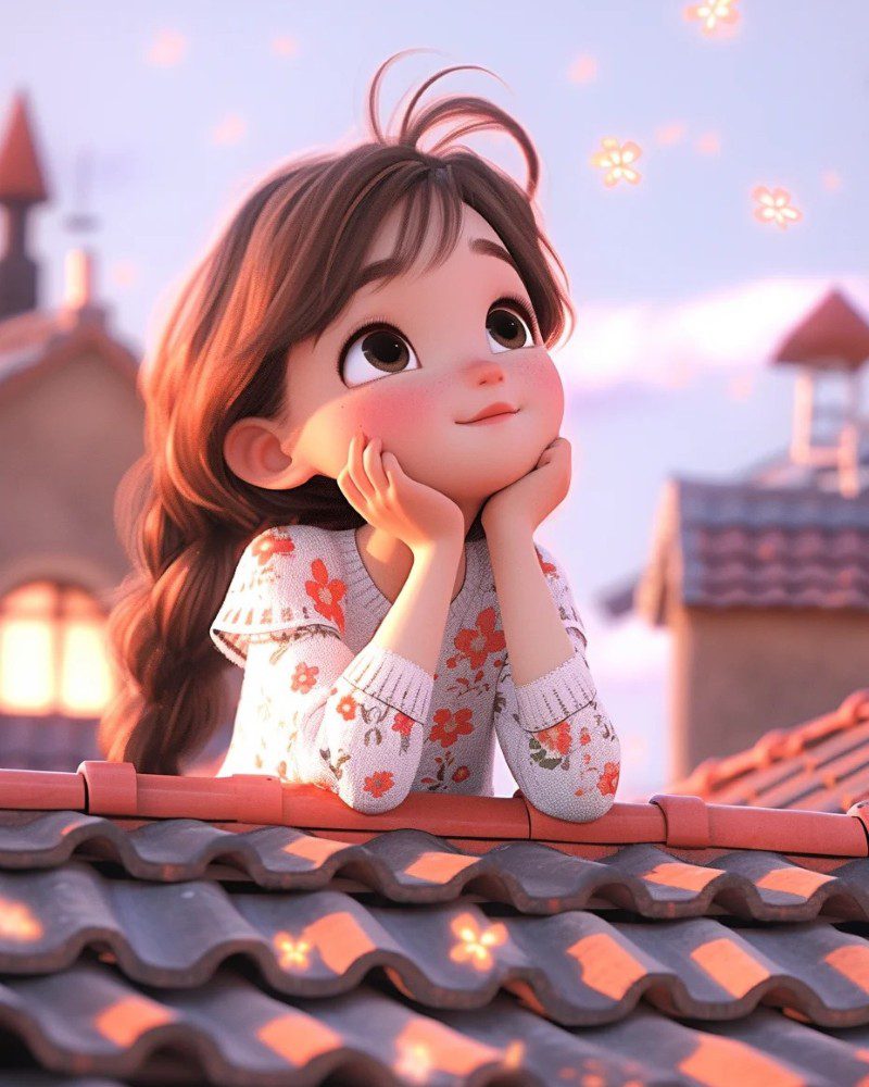 cute girl cartoon pic 1