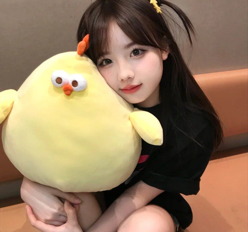 cute girl with teddy bear profile pic 15