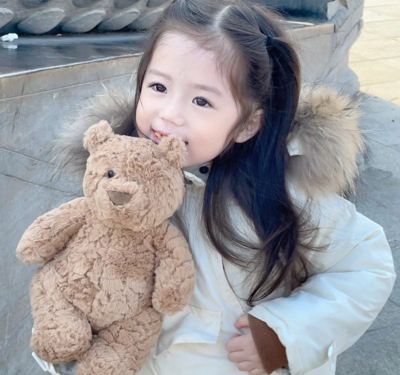 cute girl with teddy bear profile pic 16
