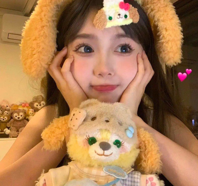 cute girl with teddy bear profile pic 32