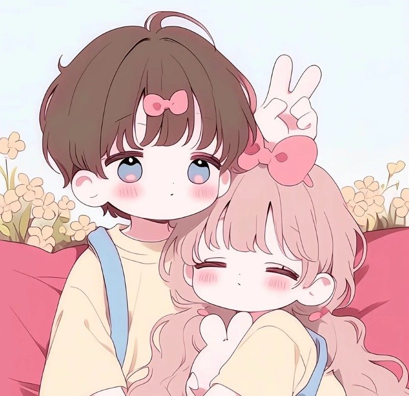 cute love couple pic cartoon