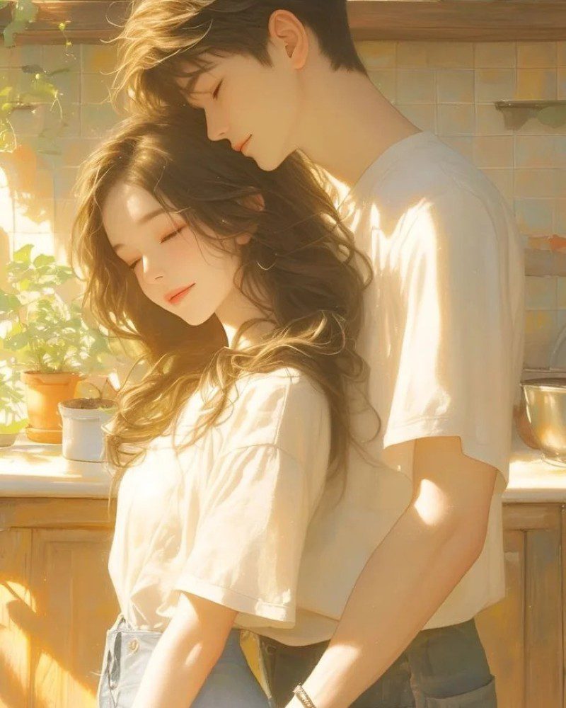 romantic cartoon couple pic 14