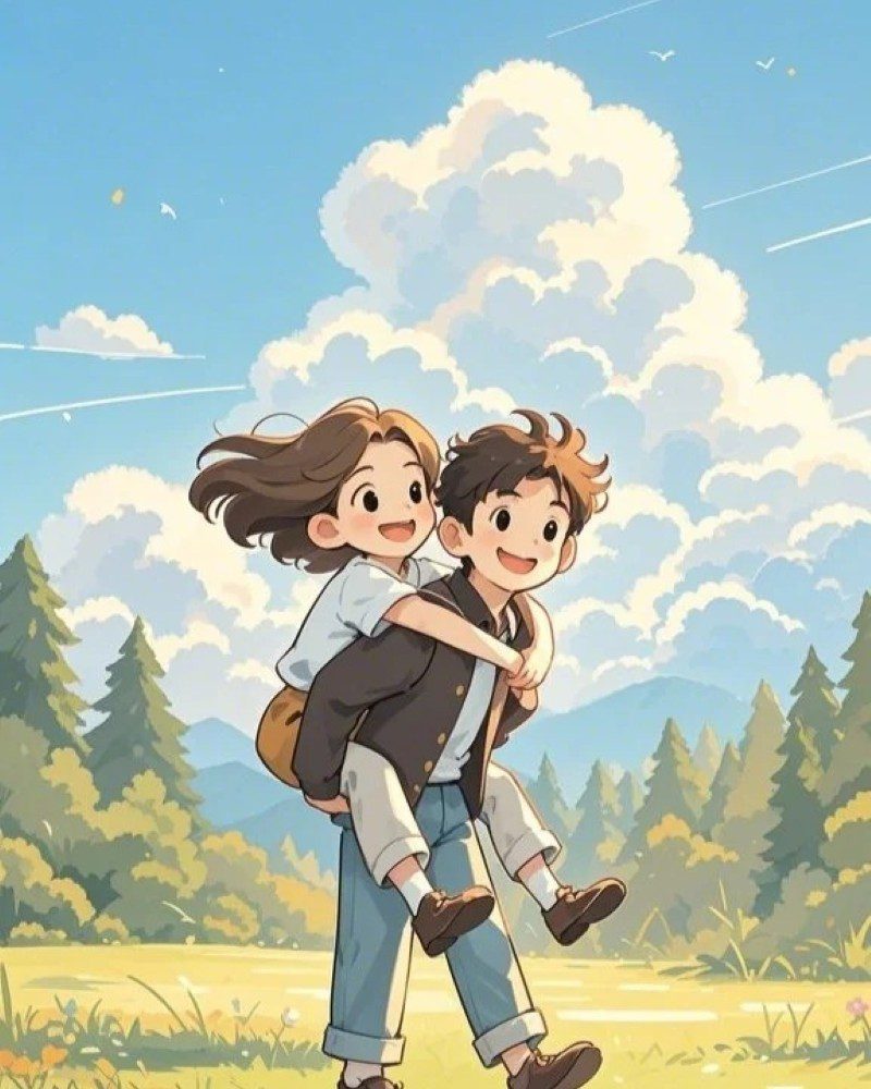 romantic cartoon couple pic 17