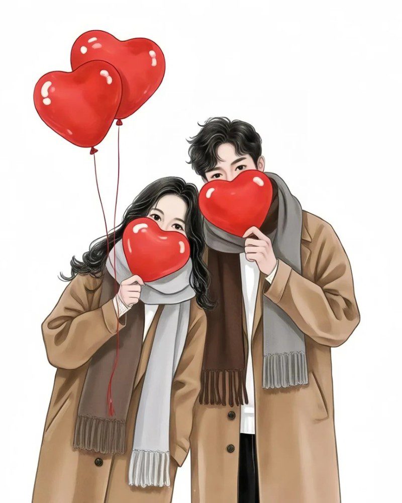 romantic cartoon couple pic 3